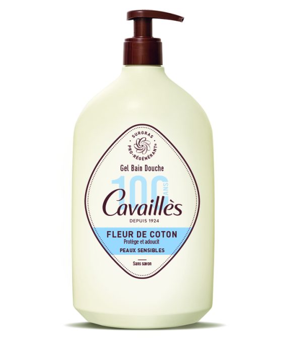 ROGÉ CAVAILLÈS GEL BAIN DOUCHE Fleur de Coton Peaux sensibles – 1L