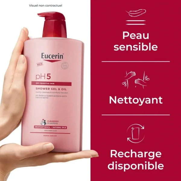 EUCERIN pH5 GEL-HUILE DE DOUCHE 1L – Image 3