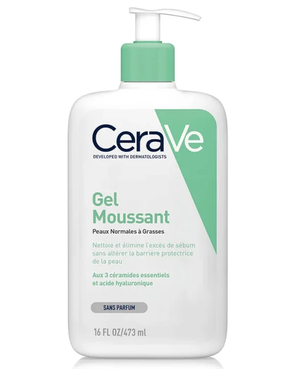 CERAVE Gel Moussant visage peaux normales à grasses 473ml