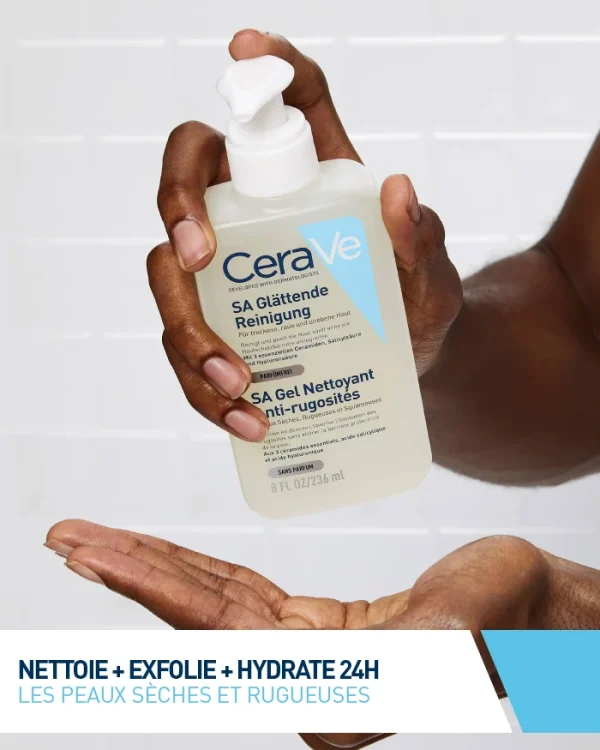 CERAVE SA Gel Nettoyant Antirugosités peaux sèches et rugueuses -473ml – Image 3