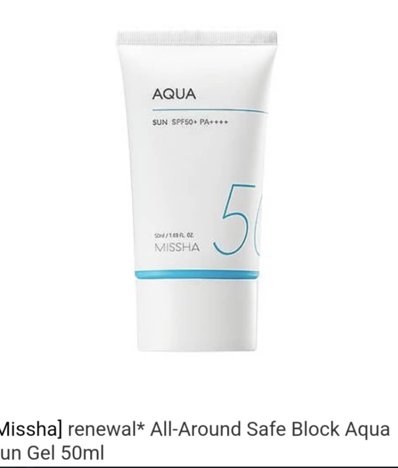 Missha all around safe Block aqua sun gel 50 ml