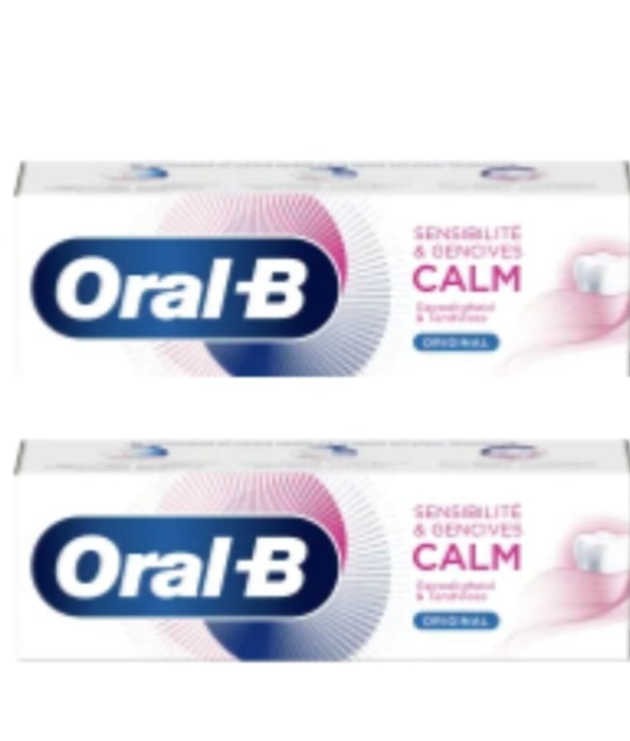 ORAL-B Dentifrice sensibilité gencives CALM – Lot de 2x75ml