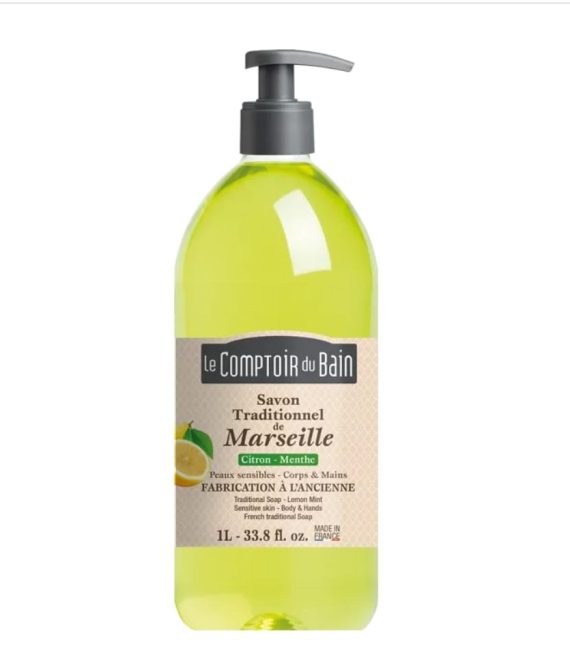 Savon de marseille citron&menthe 1L