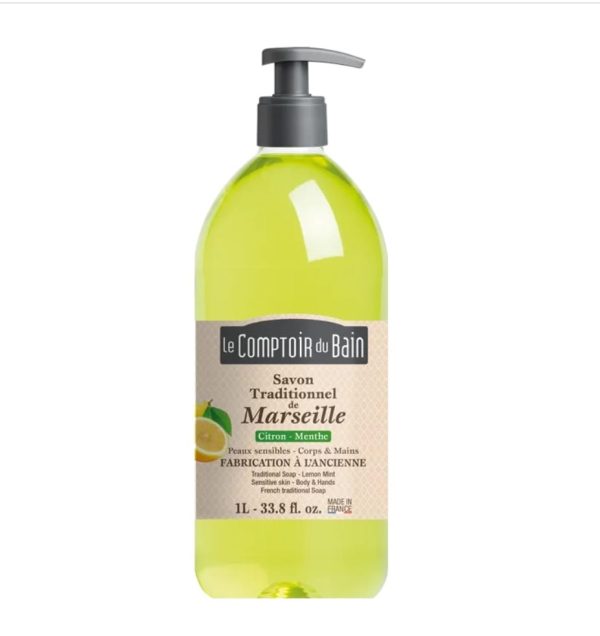 Savon de marseille citron&menthe 1L