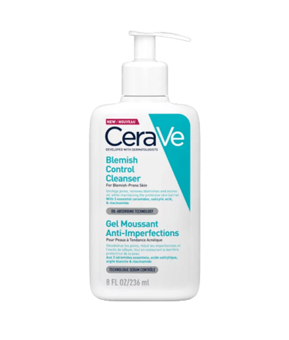 CERAVE – Gel Moussant Anti-Imperfections Sans Parfum 236ml